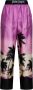 Palm Angels Paarse Broek met Wijde Pijpen en Palmprint Purple - Thumbnail 5