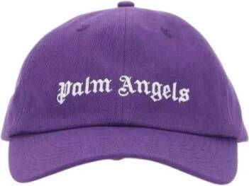 Palm Angels Paarse Katoenen Baseballpet voor Heren Purple Heren