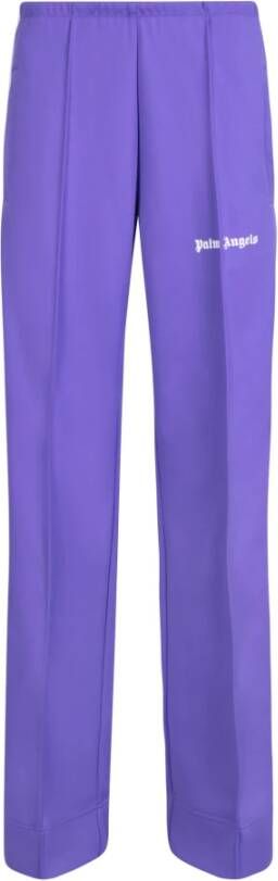 Palm Angels Paarse Track Pants met Zijstreep Detail Purple Dames