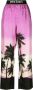 Palm Angels Paarse Broek met Wijde Pijpen en Palmprint Purple - Thumbnail 3