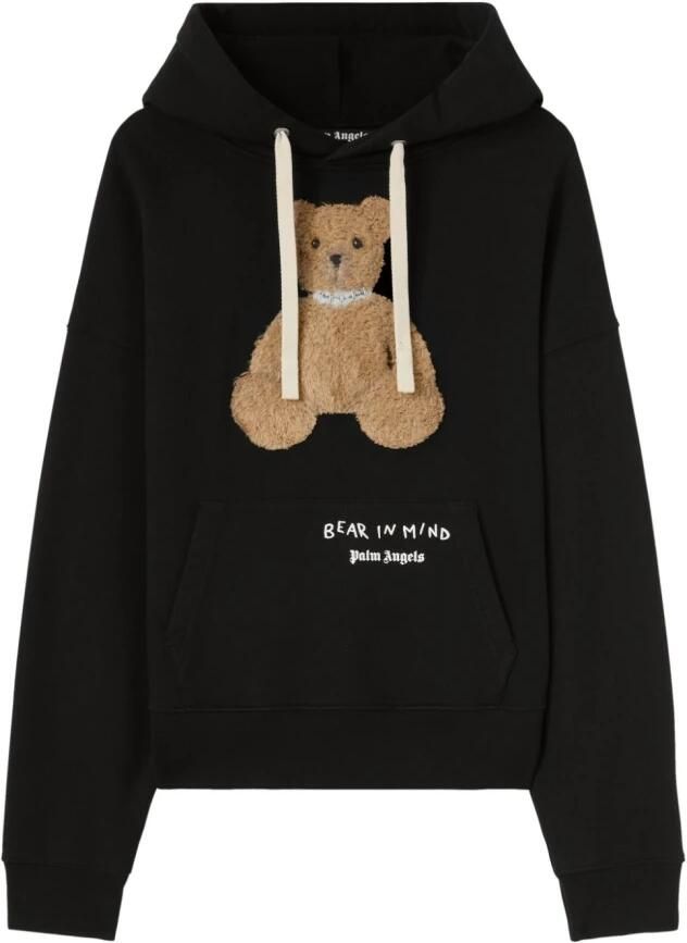 Palm Angels Beer Applicatie Hoodie Sweater Black Heren