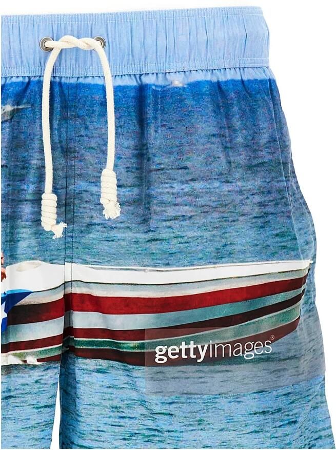 Palm Angels Blauwe Zwembroek Regular Fit Blue Heren - Foto 2