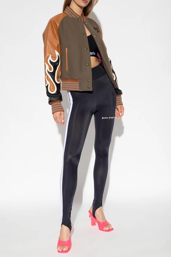 Palm Angels Bomberjack met vlammenprint Groen - Foto 5