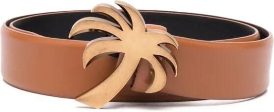 Palm Angels Bruin Goud Gesp Riem Leer Italië Brown Heren - Foto 3