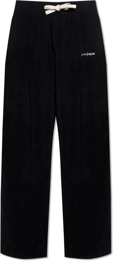 Palm Angels Corduroy Wijde Broek 100% Katoen Black Heren - Foto 5