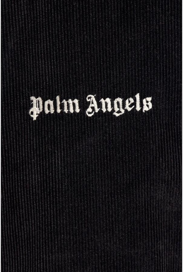 Palm Angels Corduroy Wijde Broek 100% Katoen Black Heren