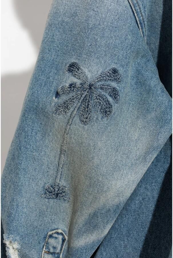 Palm Angels Denim overhemd met een vintage effect Blauw Dames