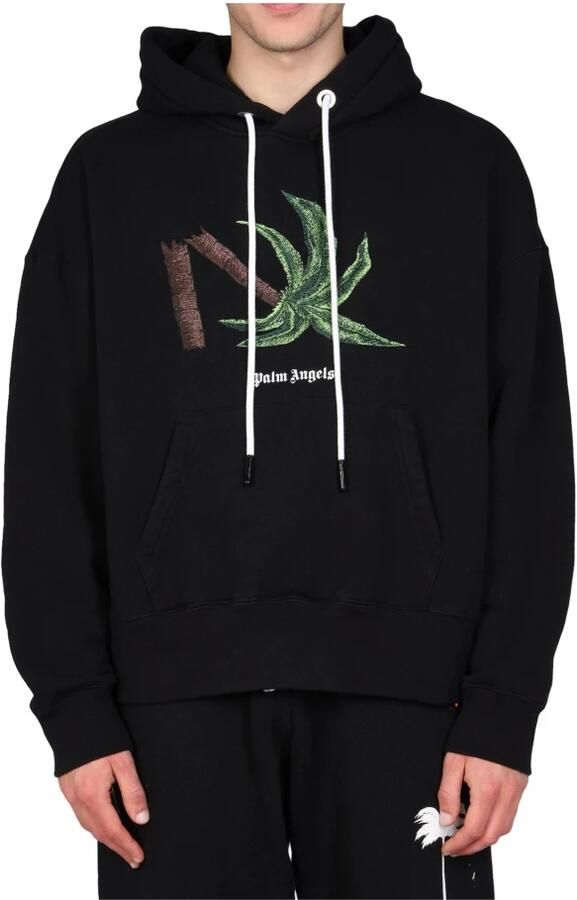 Palm Angels Zwarte Sweatshirt Aw23 Black Heren - Foto 3
