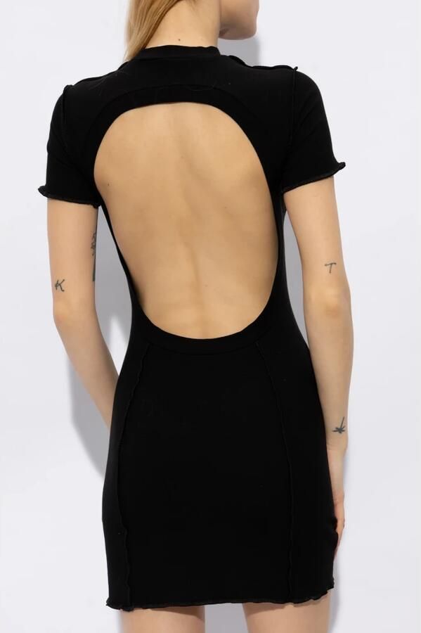 Palm Angels Zwarte Jurk met Geborduurd Logo Black Dames - Foto 9
