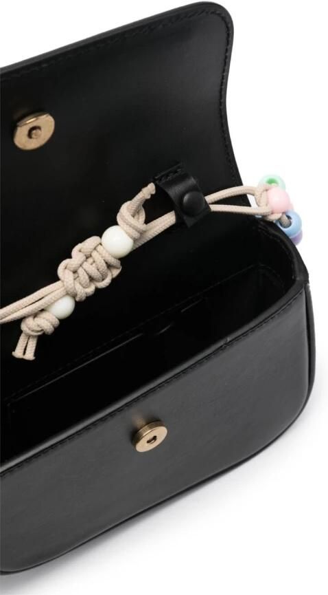 Palm Angels Shoppers Mini Crash Beads Embellished Shoulder Bag In Black in zwart - Foto 3