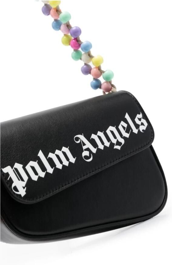 Palm Angels Shoppers Mini Crash Beads Embellished Shoulder Bag In Black in zwart - Foto 2