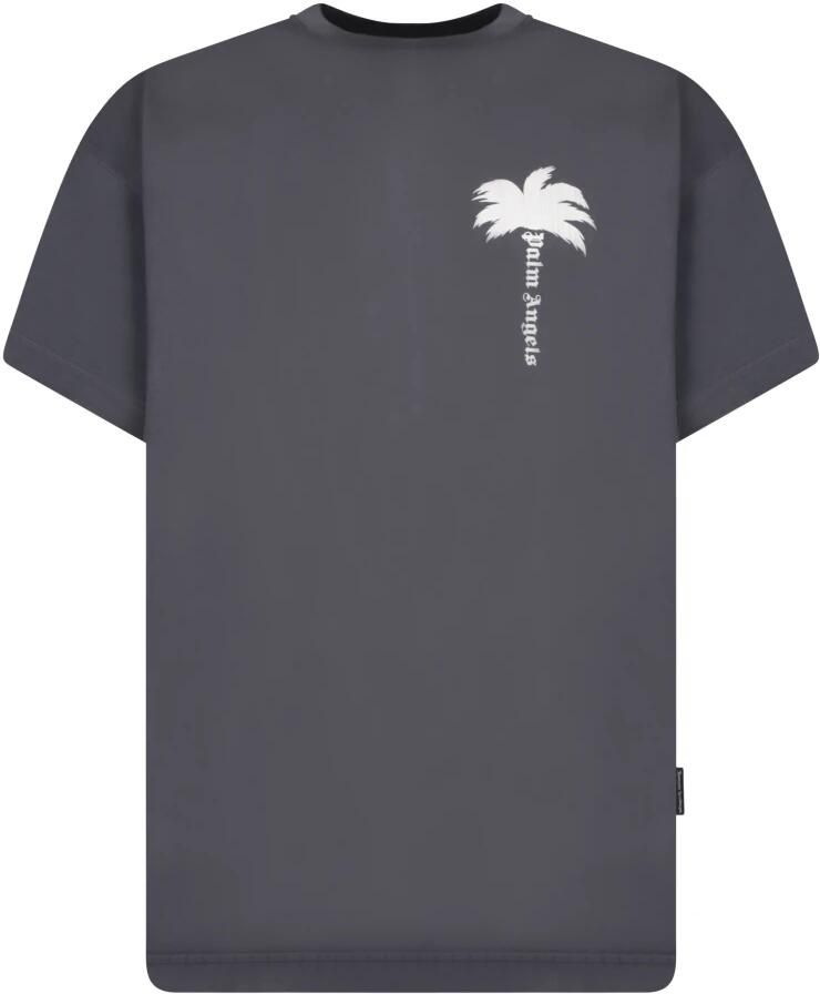 Palm Angels Klassieke Grijze Tee met Logo Gray Heren