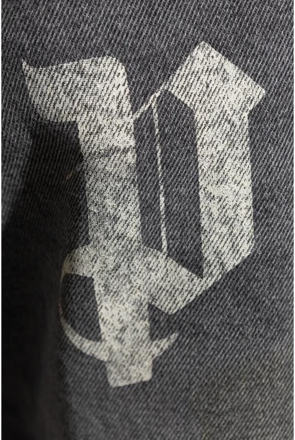 Palm Angels Houtskoolgrijze Whisker Straight Jeans Black Heren - Foto 2