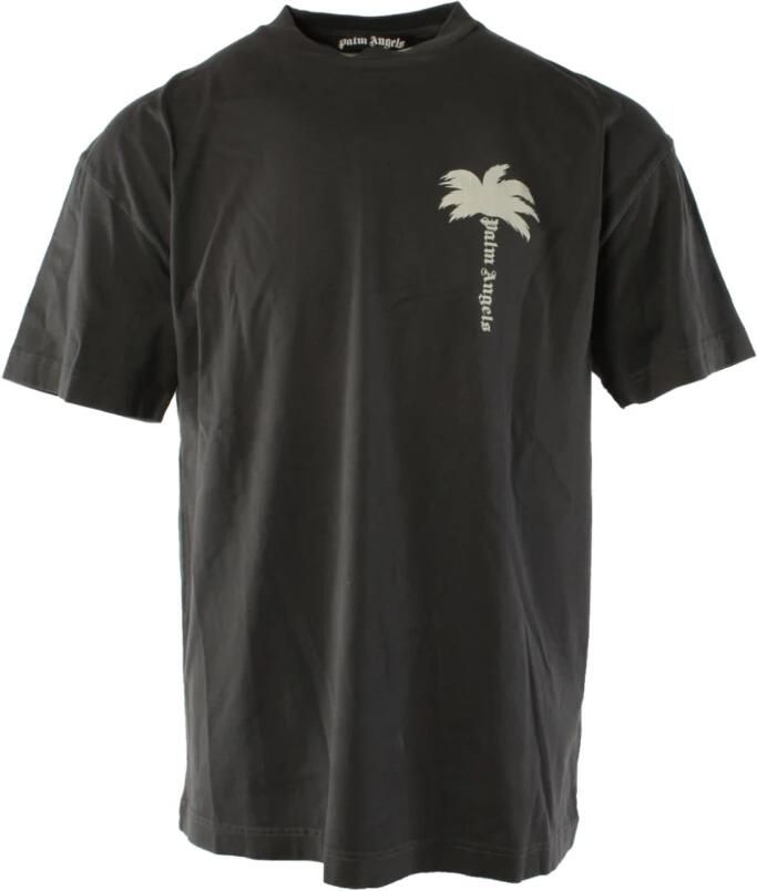 Palm Angels Klassieke Grijze Tee met Logo Gray Heren - Foto 2