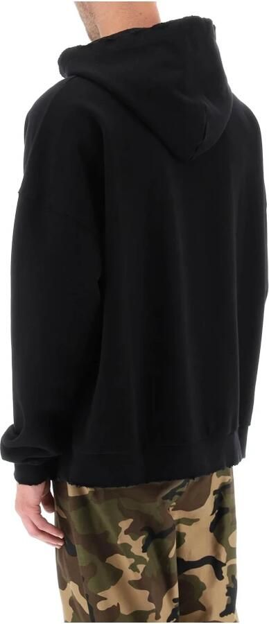 Palm Angels Zwarte Versleten Katoenen Trui met PA Monogram Logo Black Heren - Foto 7