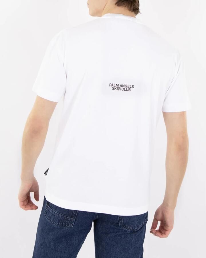 Palm Angels Heren Ski Club T-Shirt Wit White Heren - Foto 3