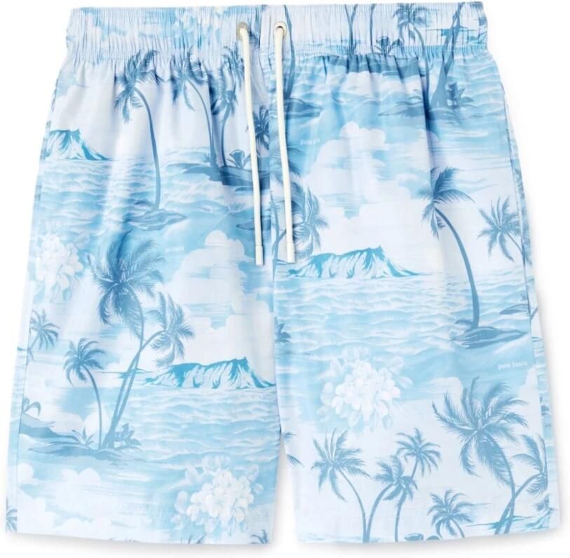 Palm Angels Strandkleding met Grafische Print voor Mannen Blue Heren - Foto 3