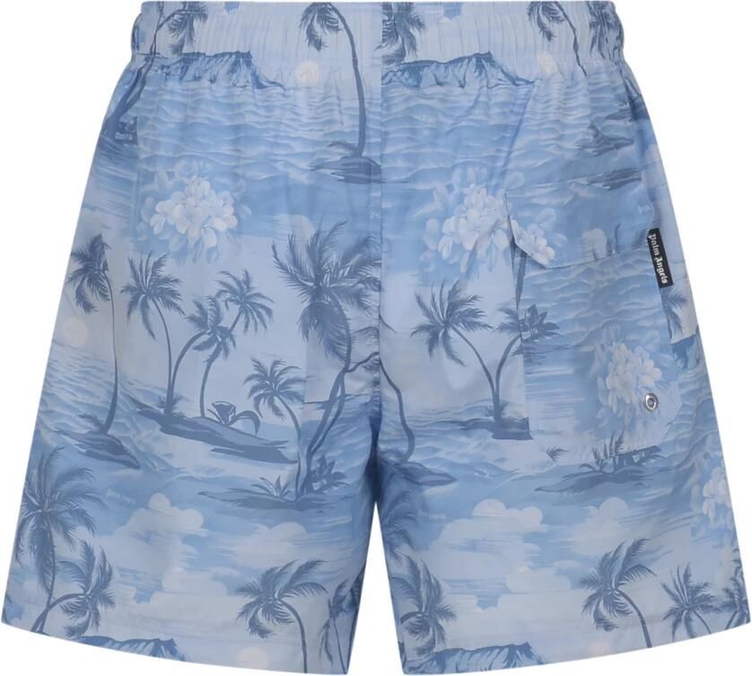 Palm Angels Strandkleding met Grafische Print voor Mannen Blue Heren - Foto 5