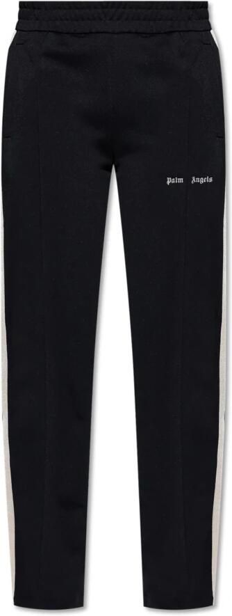 Palm Angels Logo Print Two-Tone Broek Black Heren - Foto 6