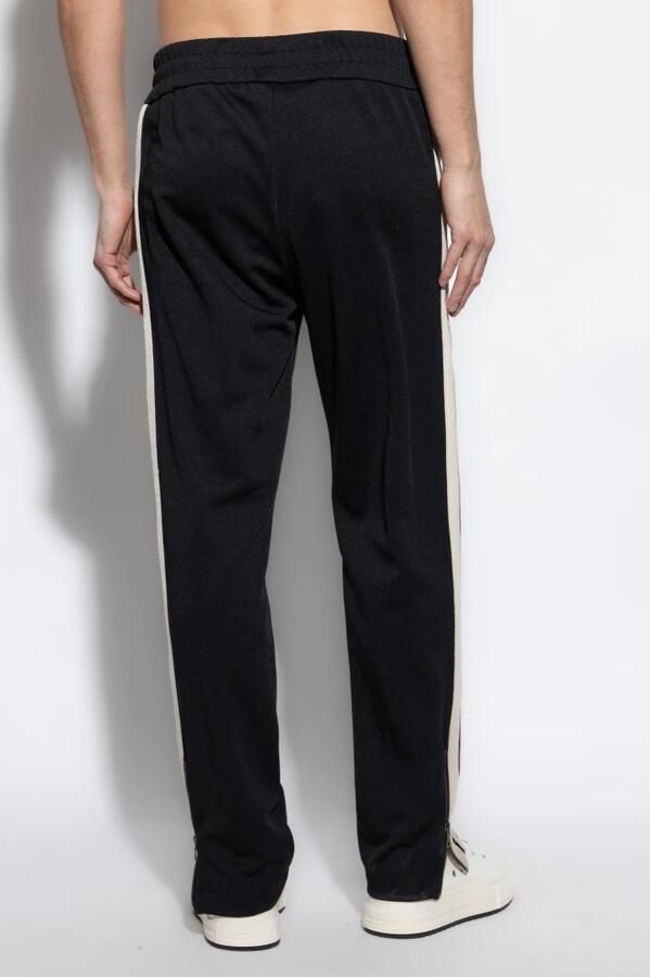Palm Angels Logo Print Two-Tone Broek Black Heren - Foto 5