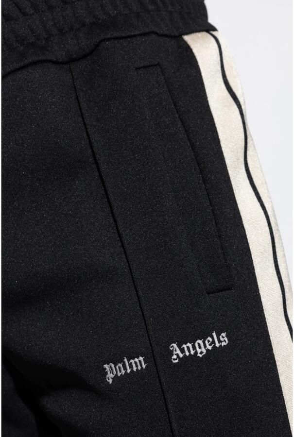 Palm Angels Logo Print Two-Tone Broek Black Heren - Foto 2