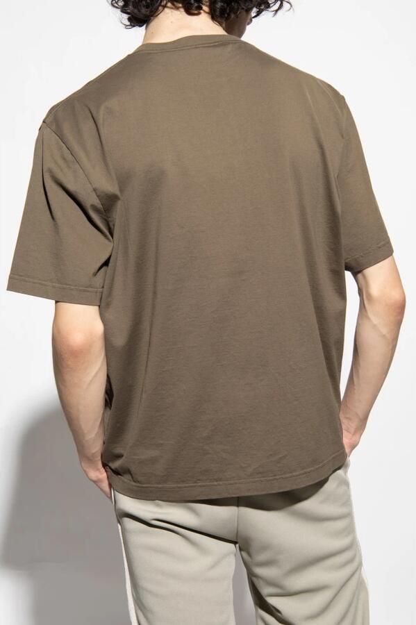 Palm Angels Katoenen T-shirts en Polos met Logo Borduursel Brown Heren - Foto 5
