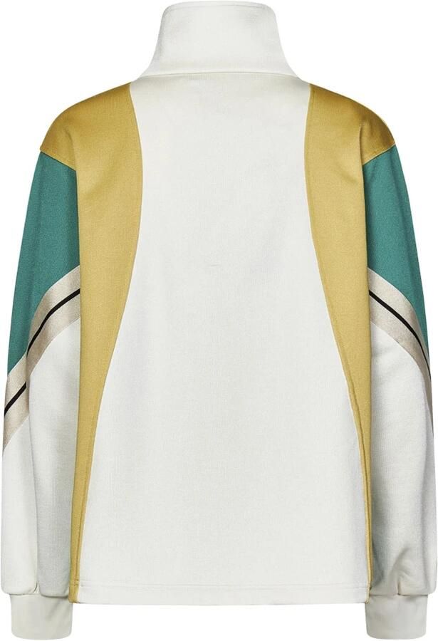 Palm Angels Witte Sweatshirt met Rits en Kleurblok Multicolor Dames - Foto 3