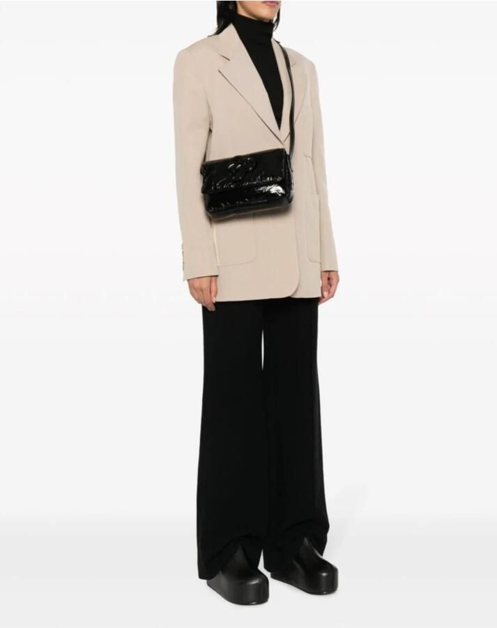 Palm Angels Zachte Bridge Logo Schoudertas Black Dames