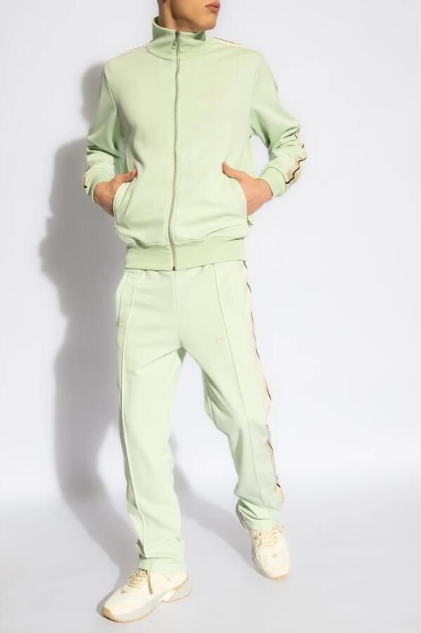 Palm Angels Zijstreep broek Green Heren - Foto 3
