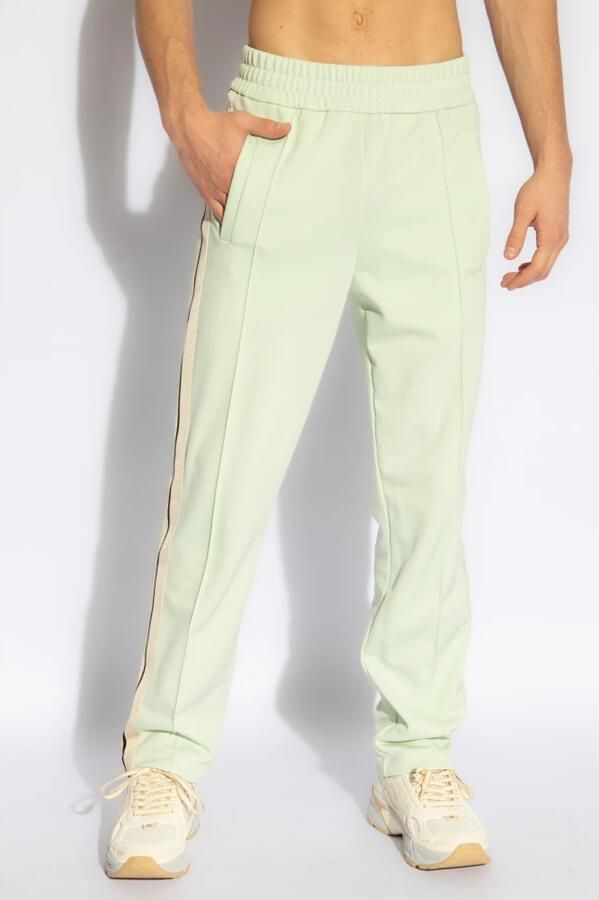 Palm Angels Zijstreep broek Green Heren - Foto 4