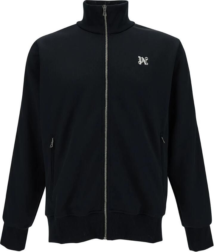 Palm Angels Zwarte rits pak jasje Grijze Rits Pak Jas Black Gray Heren