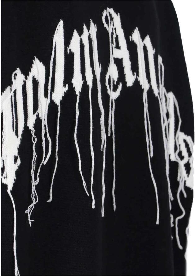 Palm Angels Comfortabele en stijlvolle trui met ronde hals Black Heren - Foto 3