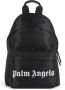 Palm Angels Zwarte Leren Rugzak met Logo Print Black Heren - Thumbnail 5