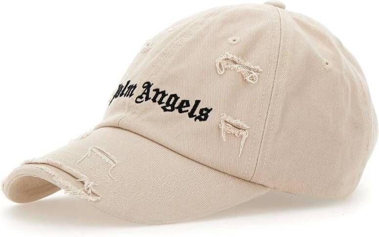 Palm Angels Pet met geborduurd logo Beige