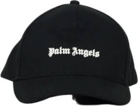 Palm Angels Classic Logo in reliëf dop zwart wit Zwart Unisex