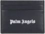 Palm Angels Logo Print Leren Kaarthouder Black Heren - Thumbnail 1