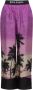 Palm Angels Paarse Broek met Wijde Pijpen en Palmprint Purple - Thumbnail 8