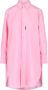 Palm Angels Roze Mini Overhemdjurk met Designer Flair Roze Dames - Thumbnail 3