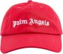 Palm Angels Rode baseballpet met geborduurd logo Rood Heren - Thumbnail 1