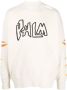 Palm Angels Witte Logo Sweatshirt met Graffiti Vlammen White Heren - Thumbnail 1