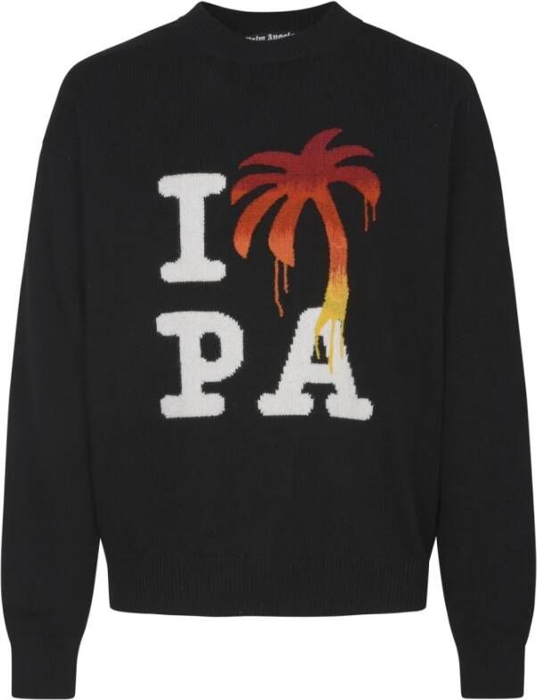 Palm Angels Zwarte Sweaters met PA Design Black Heren