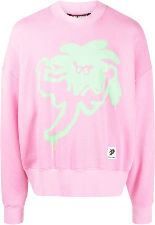 Palm Angels Roze Sweaters met Stijl Roze Heren