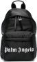Palm Angels Zwarte Leren Rugzak met Logo Print Black Heren - Thumbnail 3