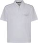 Palm Angels Sartorial Tape Button Polo voor Heren White Heren - Thumbnail 1