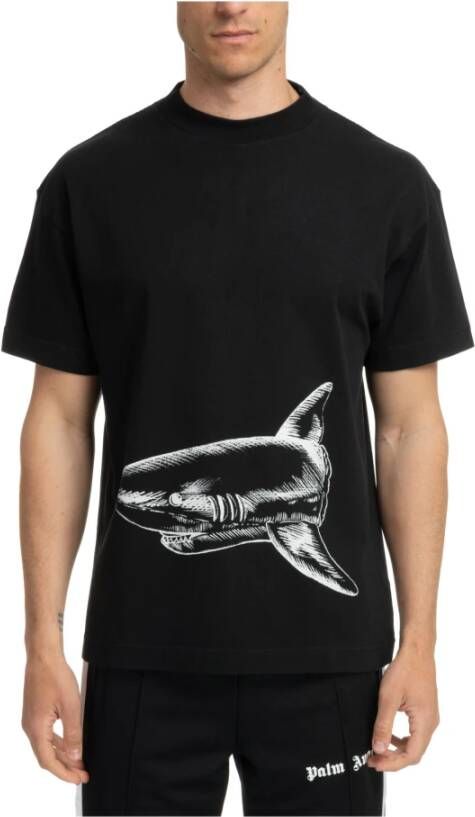 Palm Angels Shark T-shirt Zwart Heren