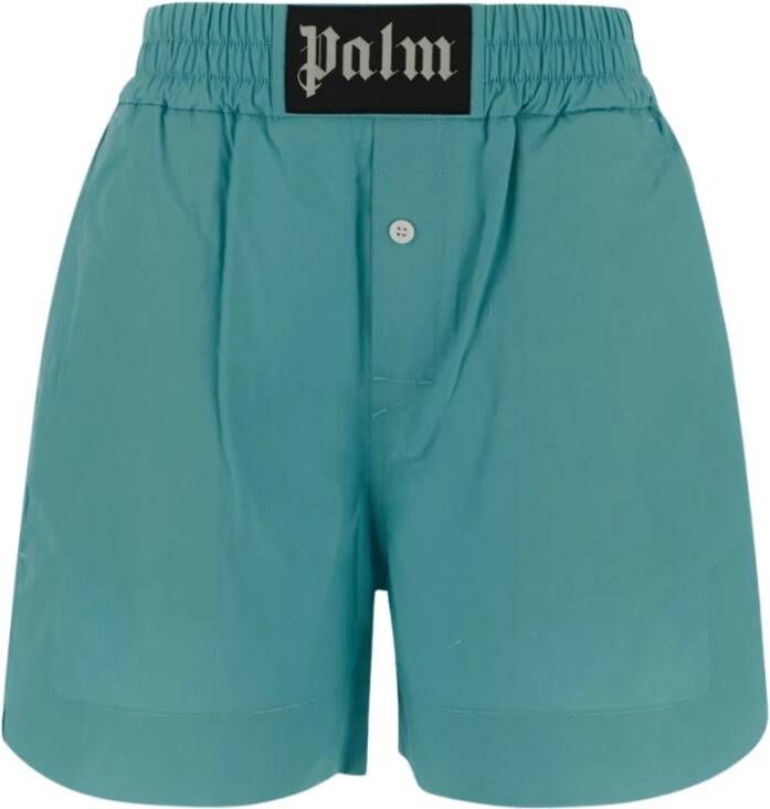 Palm Angels Short Shorts Blauw Dames