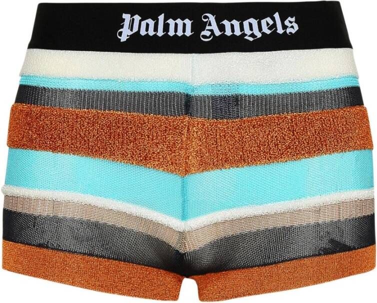 Palm Angels Short Shorts Blauw Dames