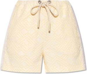Palm Angels Shorts with logo Beige Dames