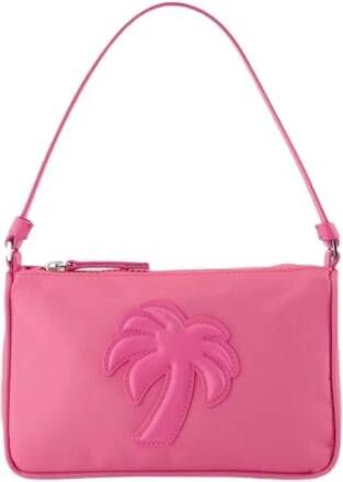 Palm Angels Fuchsia Schoudertas met Palm Tree Logo Pink Dames