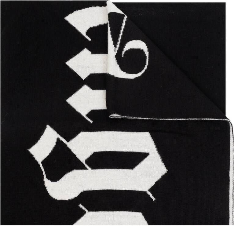 Palm Angels Sjaal met logo Zwart Heren